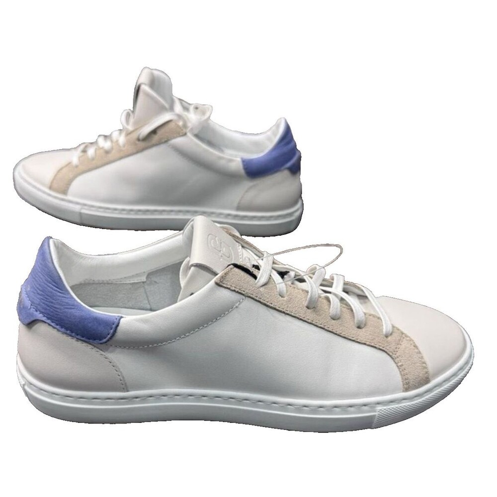 GREATS Brooklyn Sneakers Women’s 8.5 White Lavender Leather NWT Made Italy